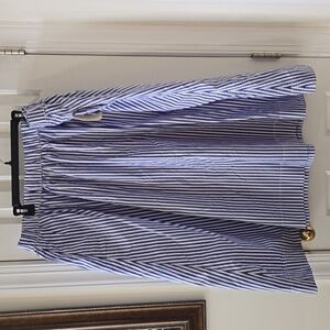 ST. JOHN'S BAY BRAND WOMEN'S PLUS SIZE BLUE AND WHITE STRIPES SKIRT SIZE 0X